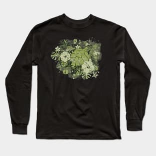 Sea Turtle Floral 4 Long Sleeve T-Shirt